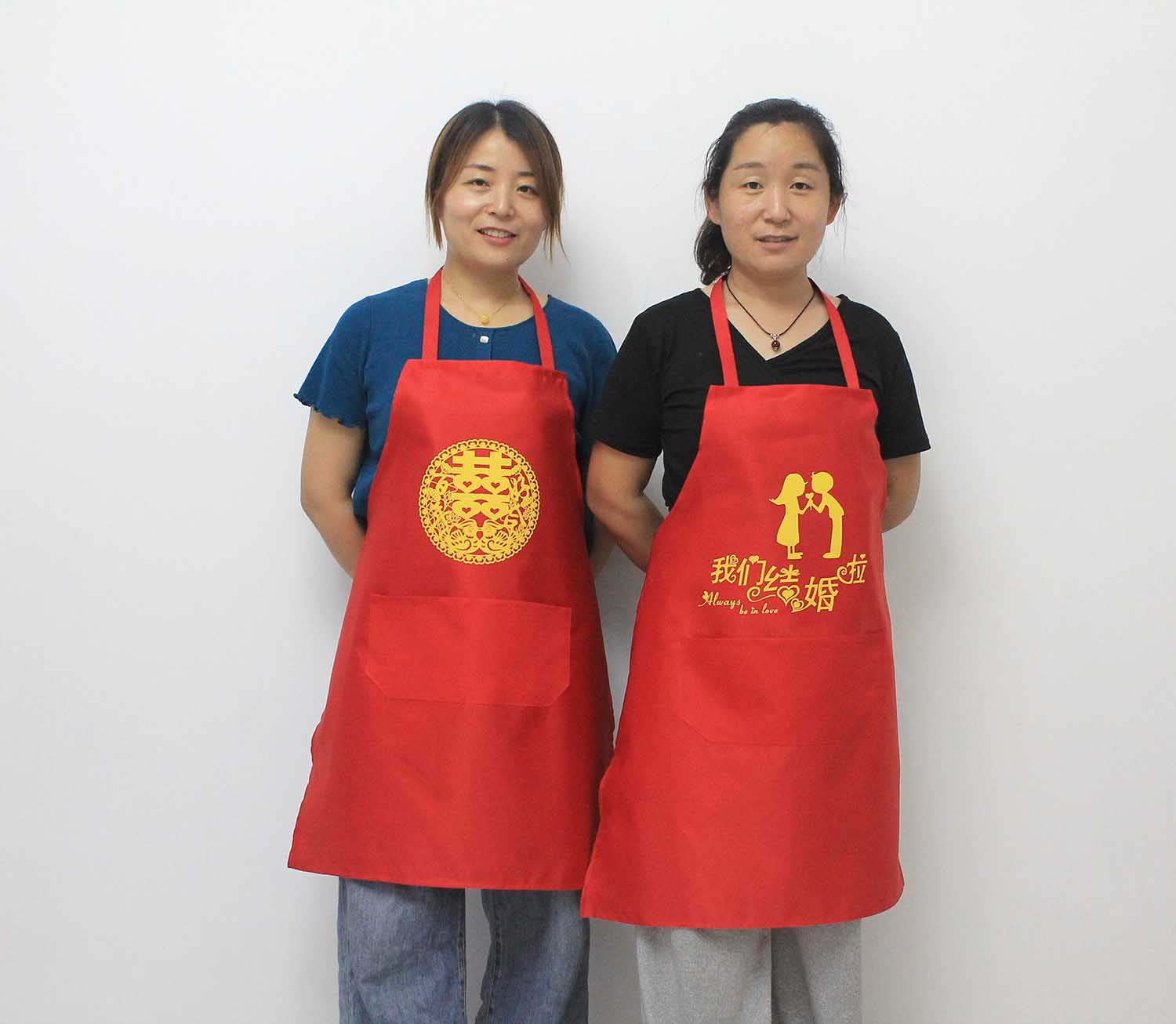 喜庆围裙大量批发价格优惠